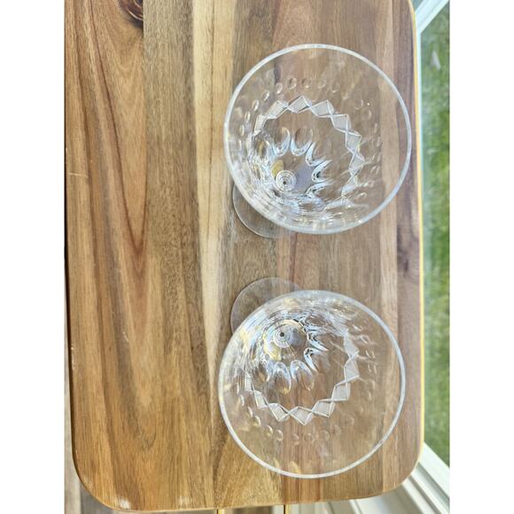 Vintage Hawkes Diamond Cut Glass Stemware 6.5” Tall ~set Of 2 - Picture 6 of 12